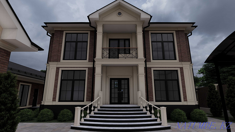 House project. Sketch and working draft. 3D visualization Almaty - photo 2