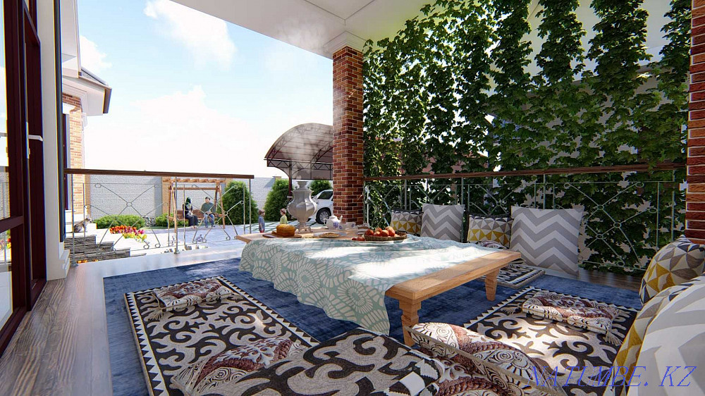 House project. Sketch and working draft. 3D visualization Almaty - photo 4