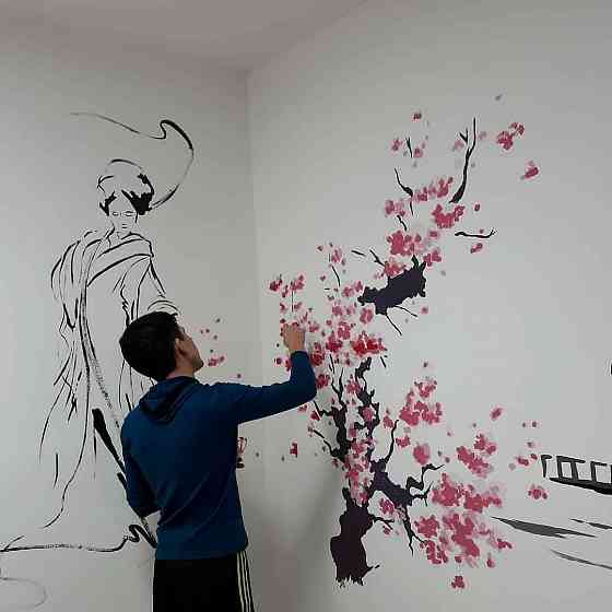 Роспись стен и Граффити с Дизайном Astana