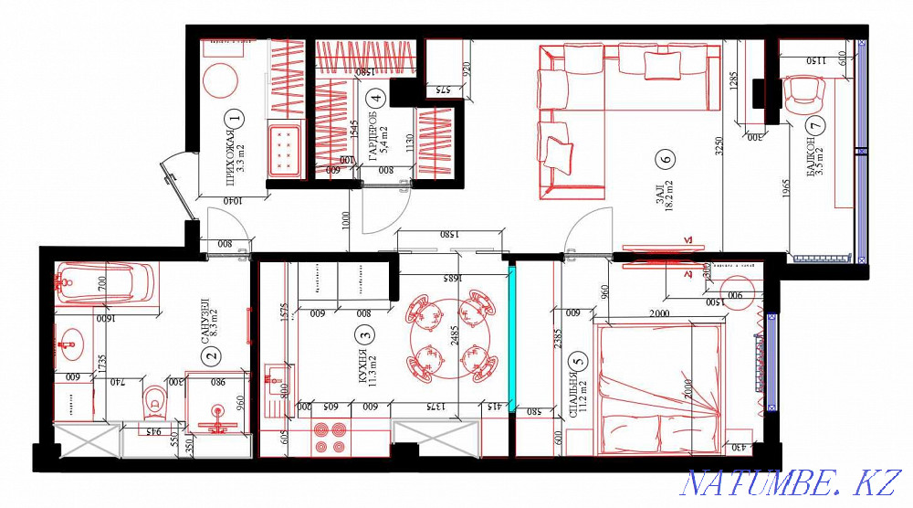 Интерьер дизайны, үйлердің жобасы. Коттедж жобасы.  Алматы - изображение 1