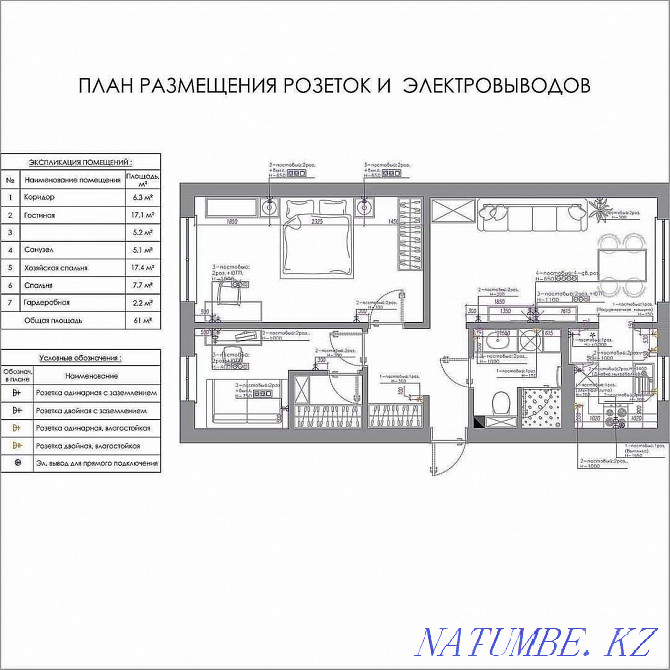 Redevelopment of apartments Acceptance certificate Legalization of the house Draft design Astana - photo 6