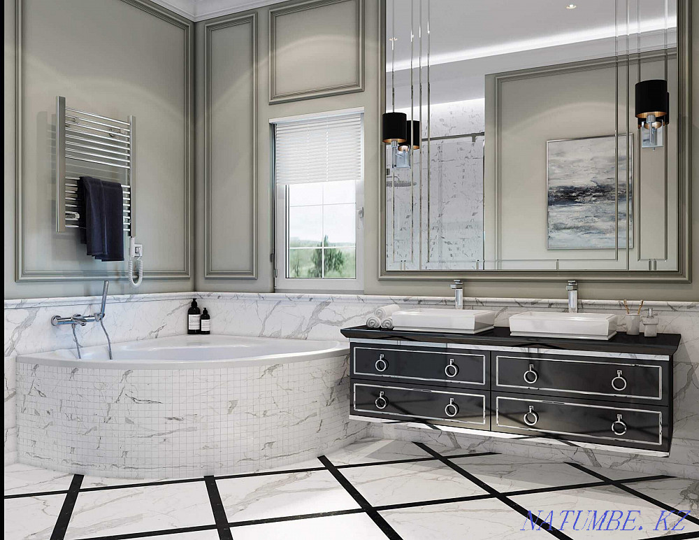 ?aza? stilinde oryndalatyn interior design. Interior designer Almaty - photo 8