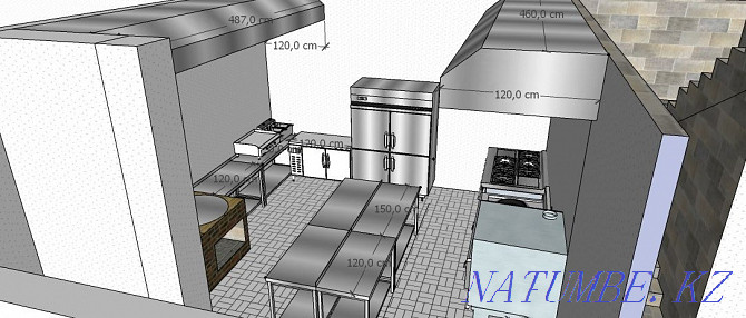 Расстановка Кухни в 3D формате. ДИЗАЙН Алматы - изображение 8