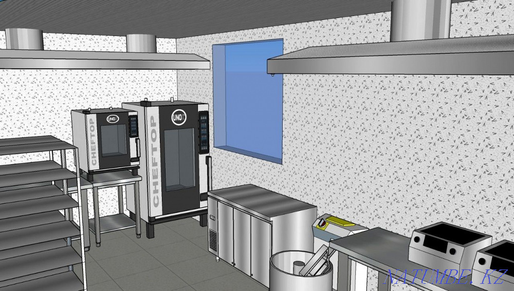 Kitchen layout in 3D format. DESIGN Almaty - photo 5