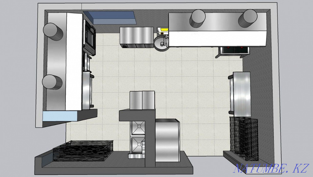 Kitchen layout in 3D format. DESIGN Almaty - photo 4