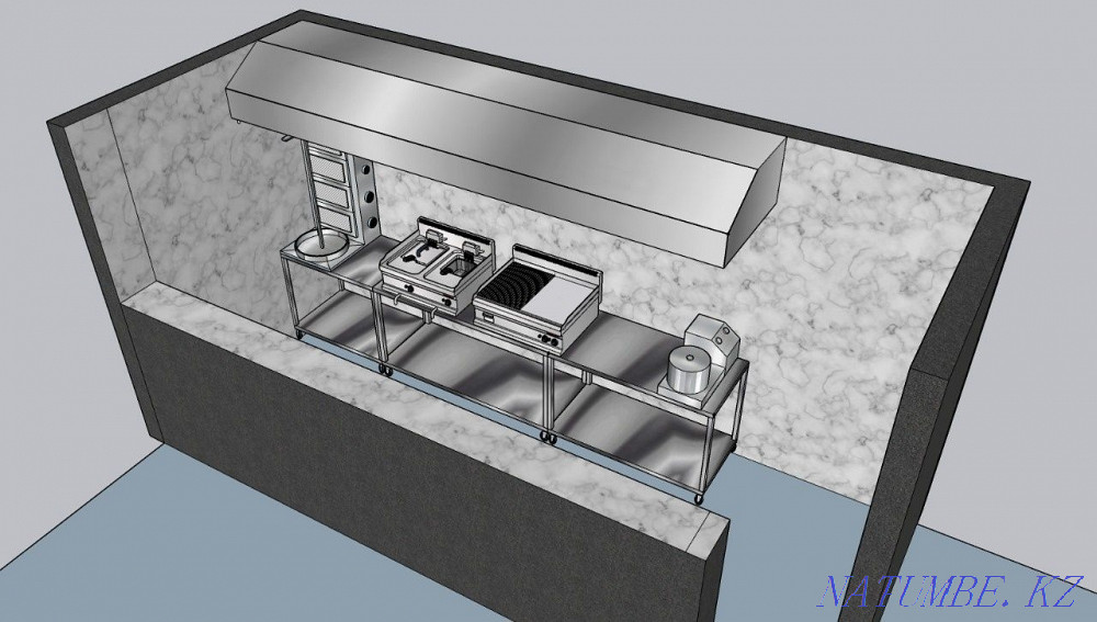 Kitchen layout in 3D format. DESIGN Almaty - photo 7