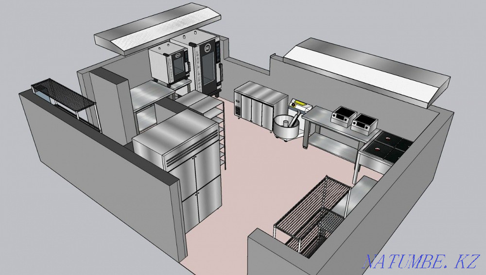Kitchen layout in 3D format. DESIGN Almaty - photo 6
