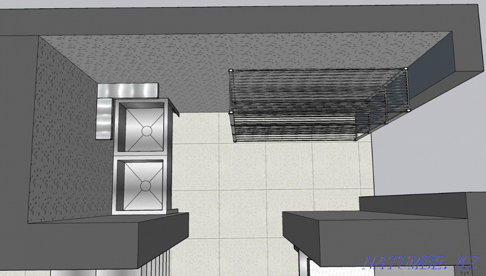 Kitchen layout in 3D format. DESIGN Almaty - photo 2