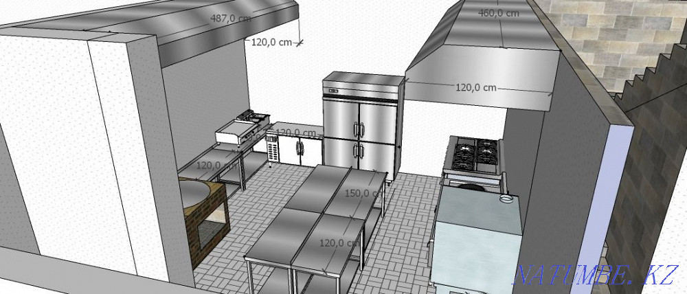 Kitchen layout in 3D format. DESIGN Almaty - photo 8