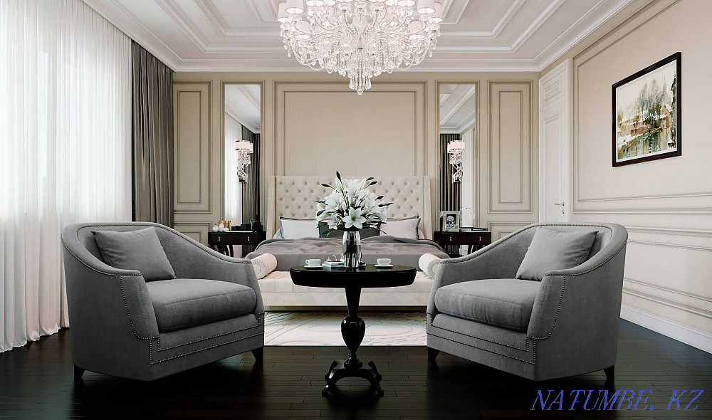 Elite interior design, 3D visualization, working drawings Almaty - photo 2