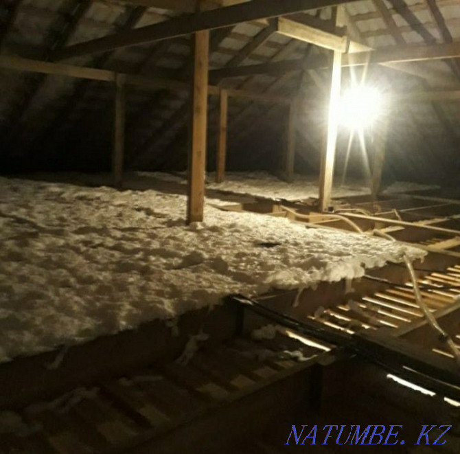 Insulation of the roof and walls interfloor ceilings of the attic Penoizol Aqtobe - photo 4