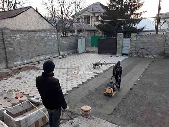 Укладка брусчатка ,Укладка брусчатки,тротуарной плитки,брусчатки. Almaty