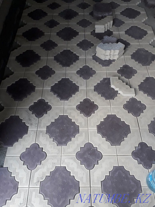 Тас төсеу, Тротуарды төсеу, төсеу тақтайшаларын төсеу.  Алматы - изображение 8