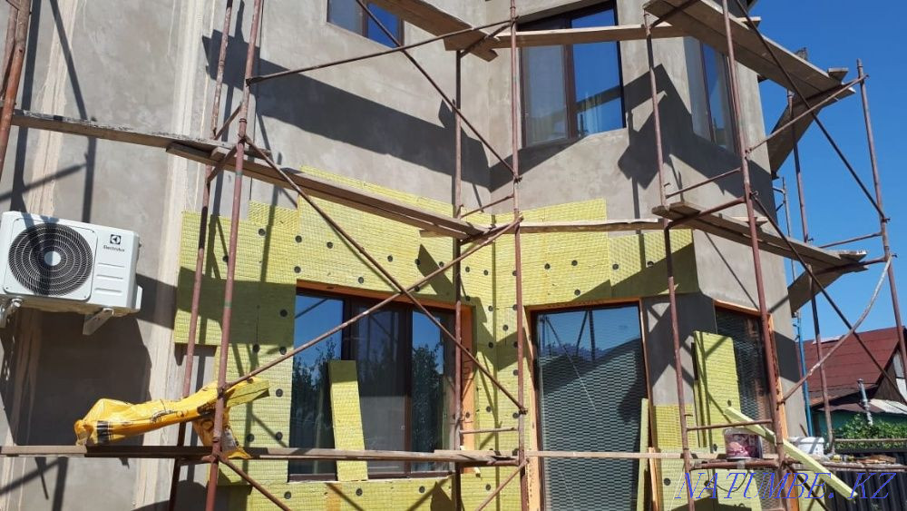 Warming of walls outside in Almaty. Insulation of external walls. Almaty - photo 4