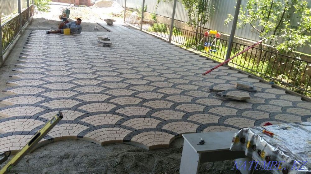 Барлық түрдегі брусчаткаларды төсеу. Жоғары сапалы сплит блокты қалау  Алматы - изображение 8