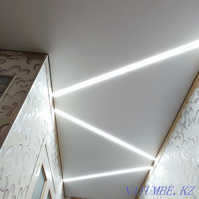 Stretch ceiling! Draining. light lines. Guarantee. Pavlodar - photo 5