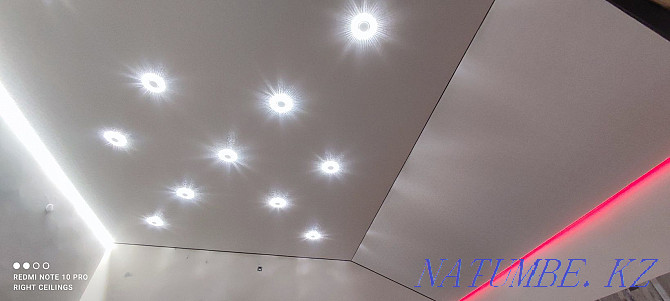 Stretch ceiling! Draining. light lines. Guarantee. Pavlodar - photo 4