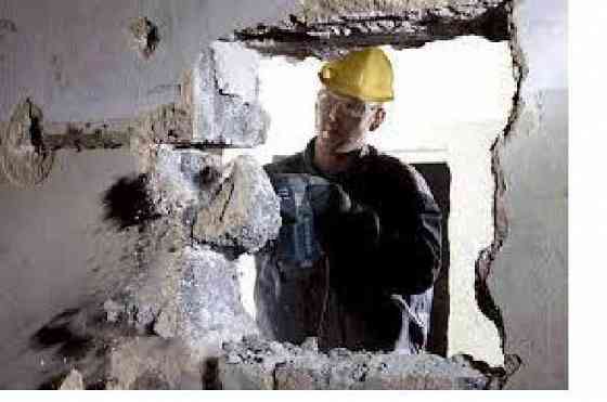 вскрытие пола демонтаж разрушение стены бетона стяжки проем двери окна Shymkent