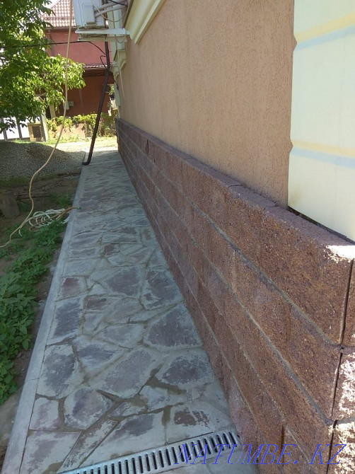 Munich plaster, cornices, gutter, plinth, paving stones, etc. Almaty - photo 1