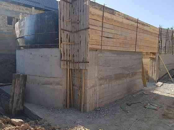 Фундамент с бетономешалкам Туркестан
