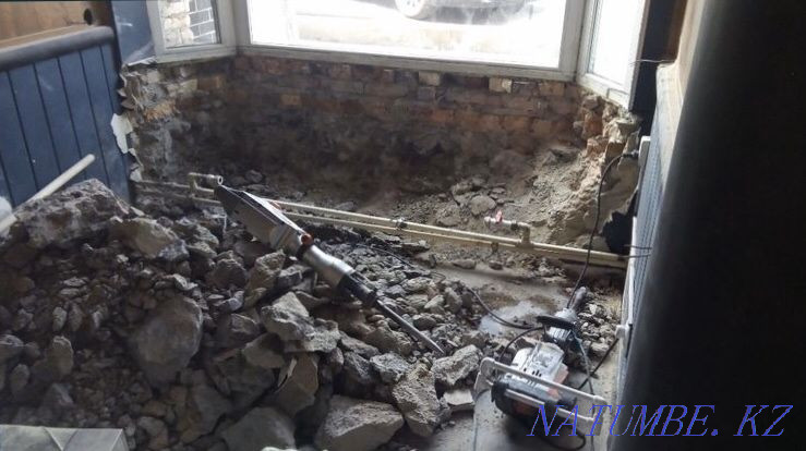 Снос и Слом бетона Демонтаж режем бетон Алмазный Бетонолом Компрессор Шымкент - изображение 6