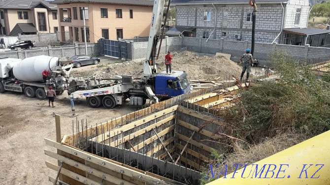 Pouring with formwork foundation monolithic concrete excavation Almaty - photo 2