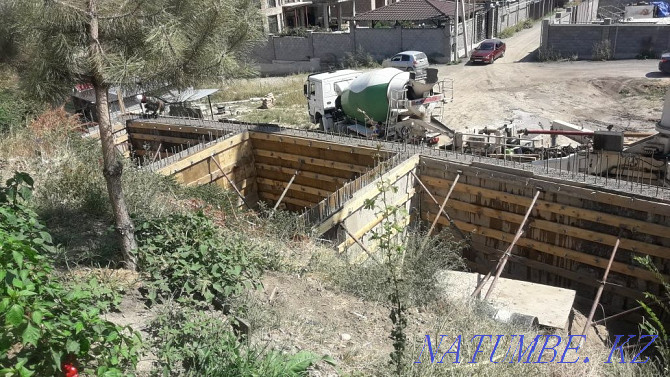 Pouring with formwork foundation monolithic concrete excavation Almaty - photo 5