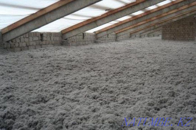 Ecowool, Ecowool, Foam concrete, Foam concrete, roof insulation, insulation Almaty - photo 3