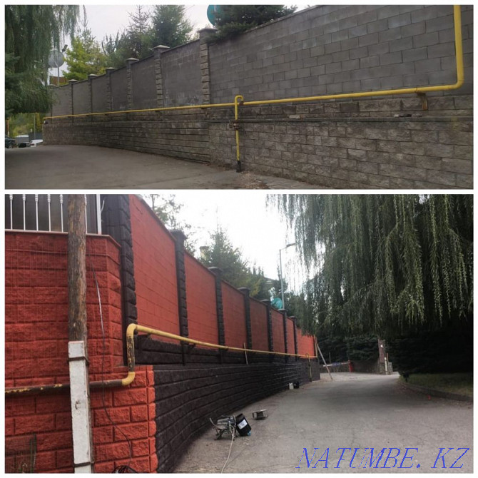 Painting. Gate painting. Fence painting. Roof painting. Facade. Concrete Almaty - photo 1