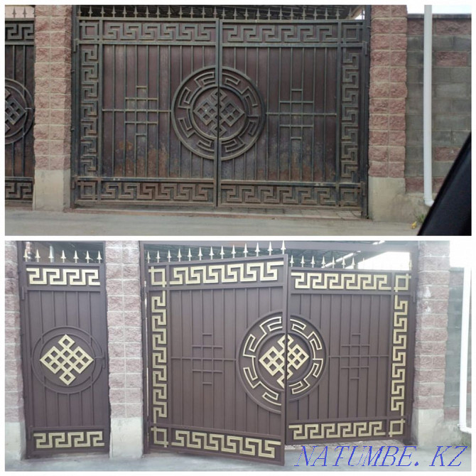 Painting. Gate painting. Fence painting. Roof painting. Facade. Concrete Almaty - photo 7