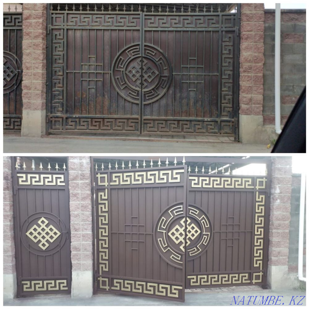 Painting. Gate painting. Fence painting. Roof painting. Facade. Concrete Almaty - photo 7