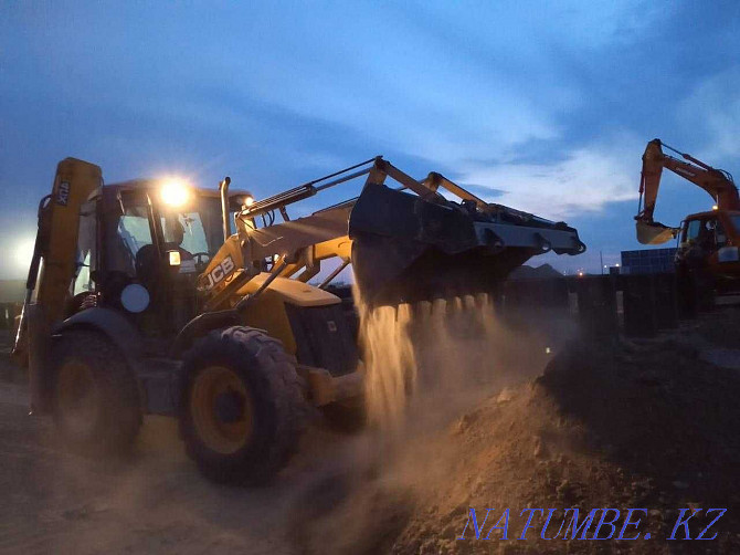 Tractor 3in1. Rent. Backhoe loader. Jcb. Almaty - photo 2