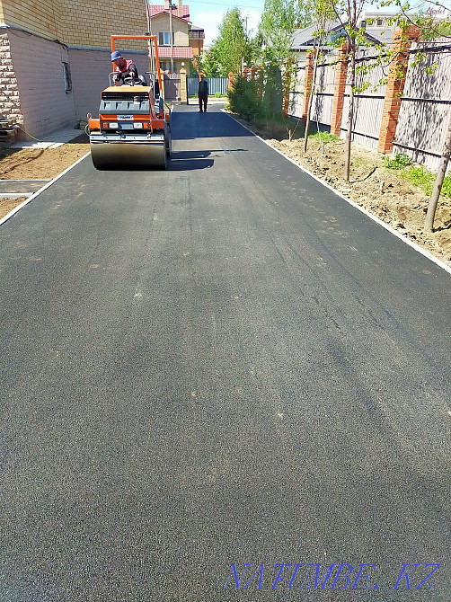 Асфальт төсеу, асфальттау, жиектеу, көгалдандыру.  Астана - изображение 2