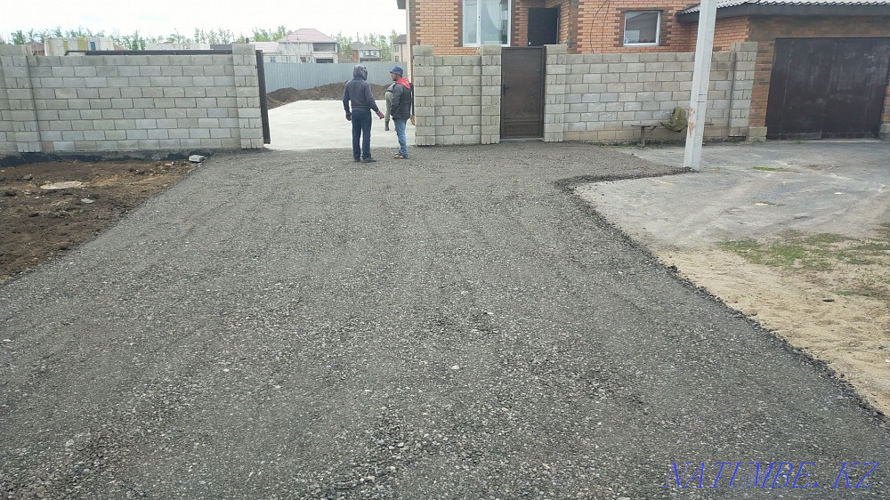 Асфальт төсеу, асфальттау, жиектеу, көгалдандыру.  Астана - изображение 4