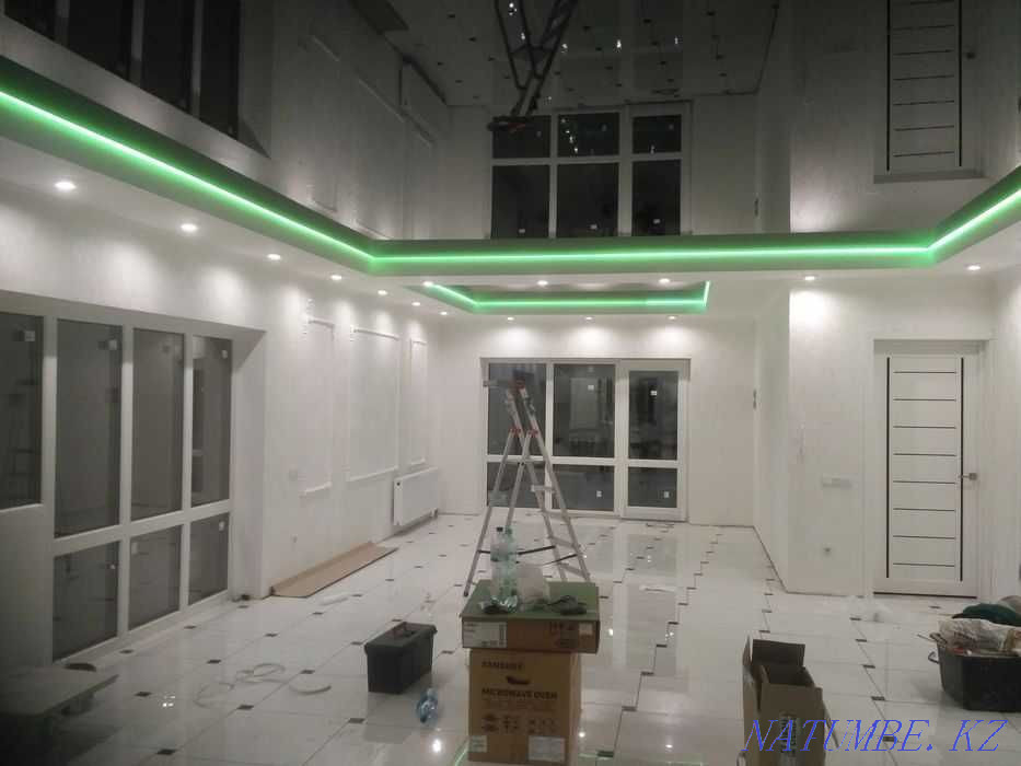 Натяжные Потолки ШЫМКЕНТ Натежной Потолок недорого Гарантия 10 лет ЖМИ Шымкент - изображение 4