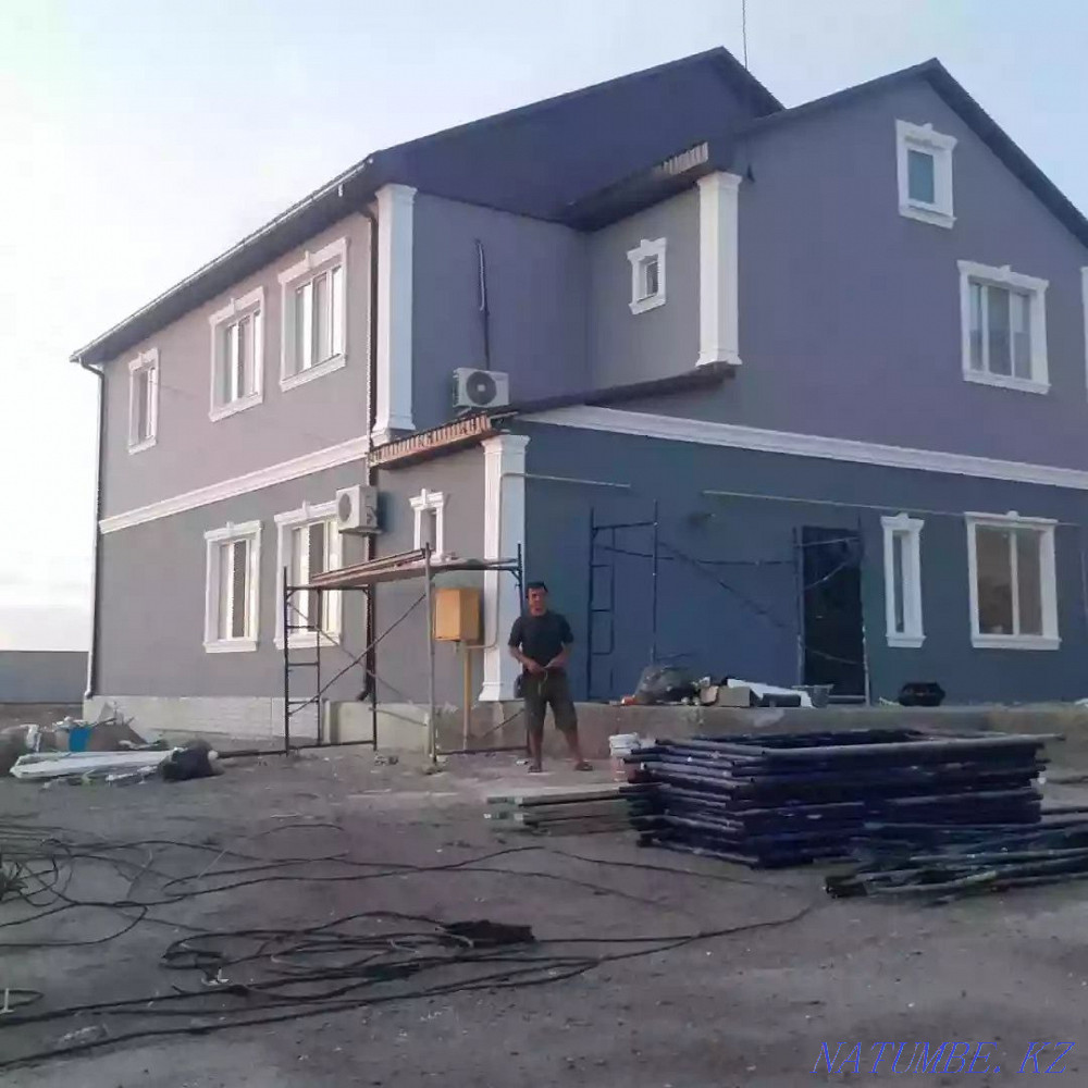 Стяжка. Дождик. Крыша. Уй майлау. Тас калау. Мангал кирпичтен Аксай - изображение 2