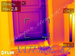 Search for heat leaks. Thermal imaging inspection thermal imager + air door. Almaty - photo 7