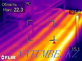 Жылу ағып кетуін іздеңіз.Термобейнелерді тексеруге арналған тепловизор + ауа есігі.  Алматы - изображение 2