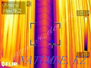 Жылу ағып кетуін іздеңіз.Термобейнелерді тексеруге арналған тепловизор + ауа есігі.  Алматы - изображение 6