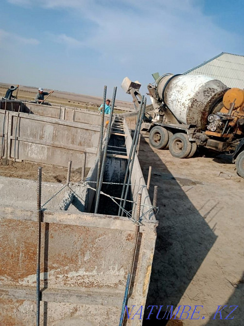 Фундамент ??ямыз! Заливаем фундамент, подушка, стяжка, заборы!Миксер Шымкент - изображение 5
