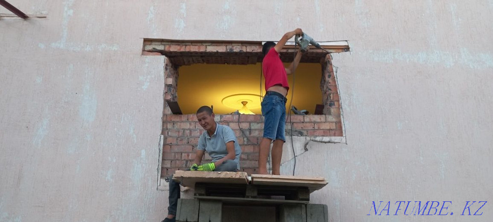 Демонтаждау, стяжкалар, қабырғаларды ашу гипсокартон плиткалары. Қоқыс шығару  Астана - изображение 6