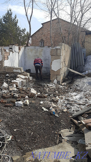 Демонтаждау, стяжкалар, қабырғаларды ашу гипсокартон плиткалары. Қоқыс шығару  Астана - изображение 5