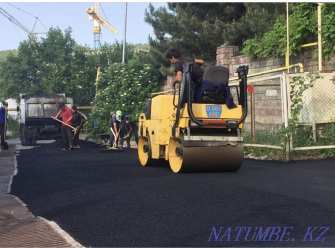 Asphalting. Asphalt laying. Asphalt. Pothole repair! Almaty - photo 2