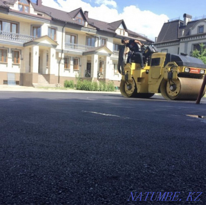 Asphalting. Asphalt laying. Asphalt. Pothole repair! Almaty - photo 1