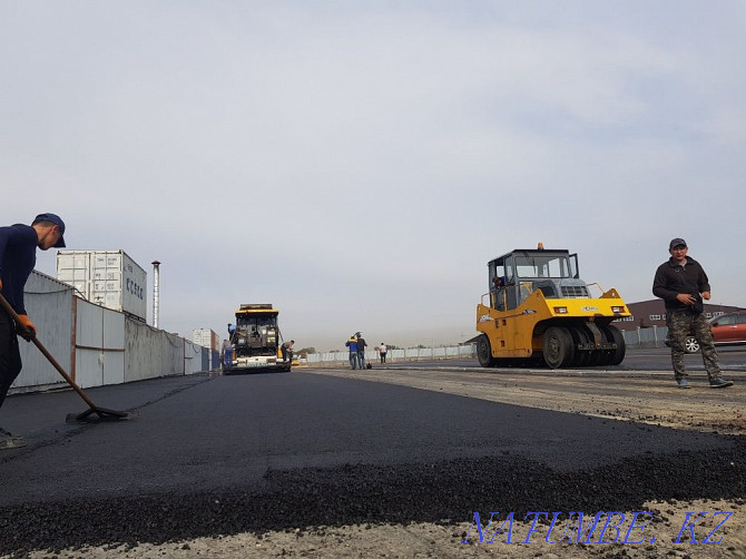 Asphalting. Asphalt. Asphalt paving Almaty - photo 1