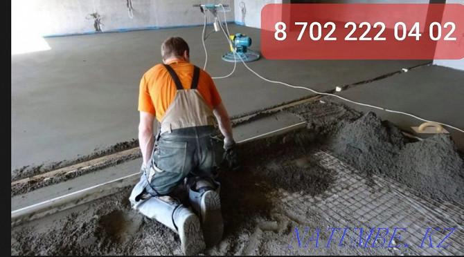 Floor screed with own equipment Astana - photo 2