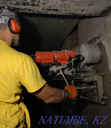 Diamond drilling. Cutting concrete. Drilling walls. Hole drilling Kostanay - photo 1