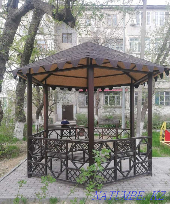 Сварочные работы. Беседка, урна, скамейка, навес, ворота, ограждение Шымкент - изображение 1