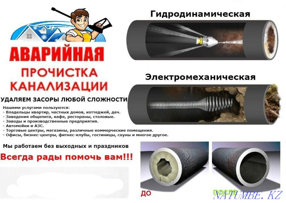 Plumber cleaning sewer 24/7 Aqsay - photo 3