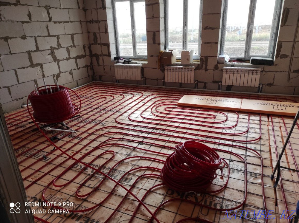 Қызметтер Сантехника Уркер-Ильинка Жылы еденге қазандық орнату. Жылыту.  Астана - изображение 8